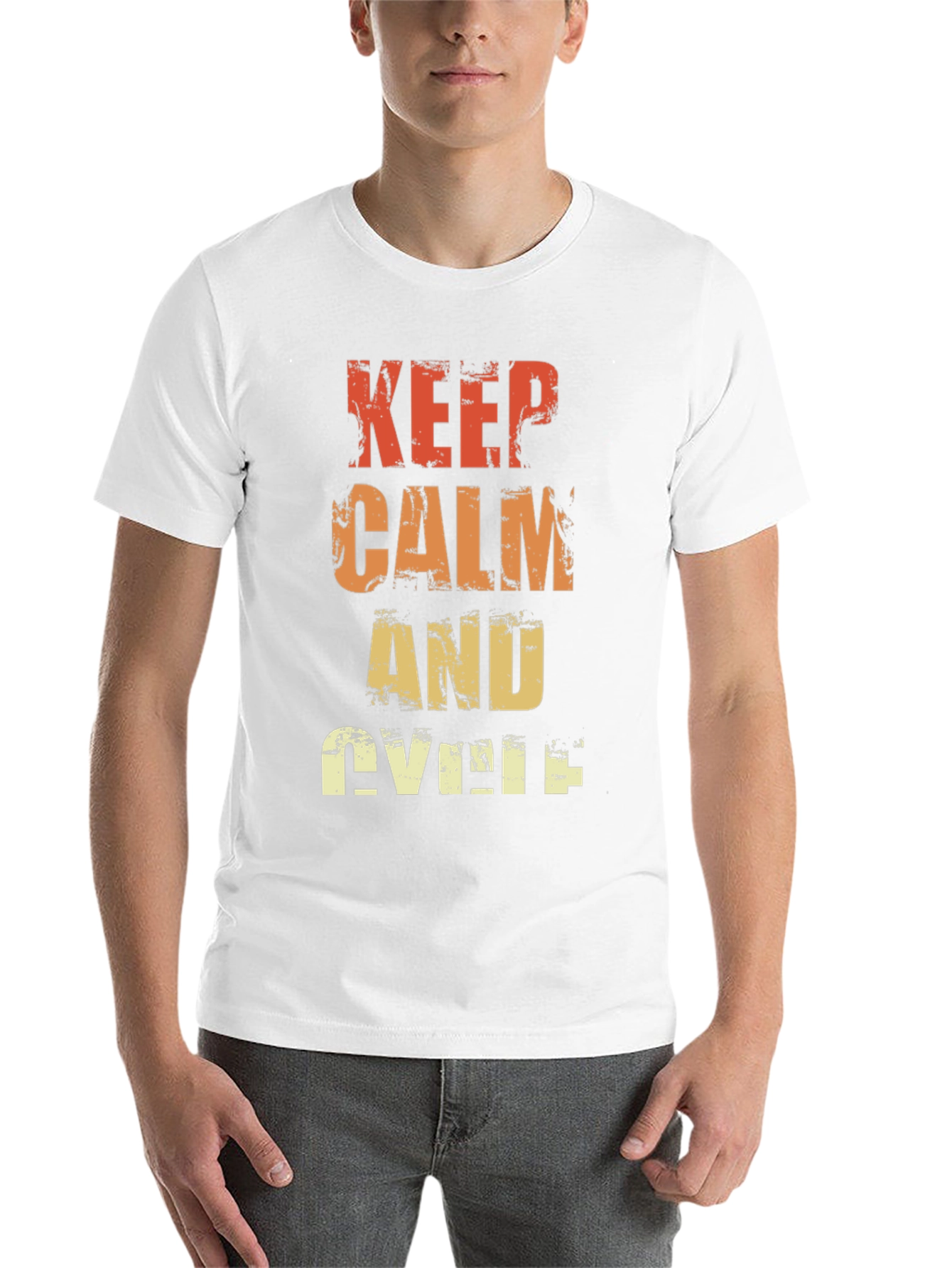 Keep Calm and Cycle T-Shirt - Retro Style