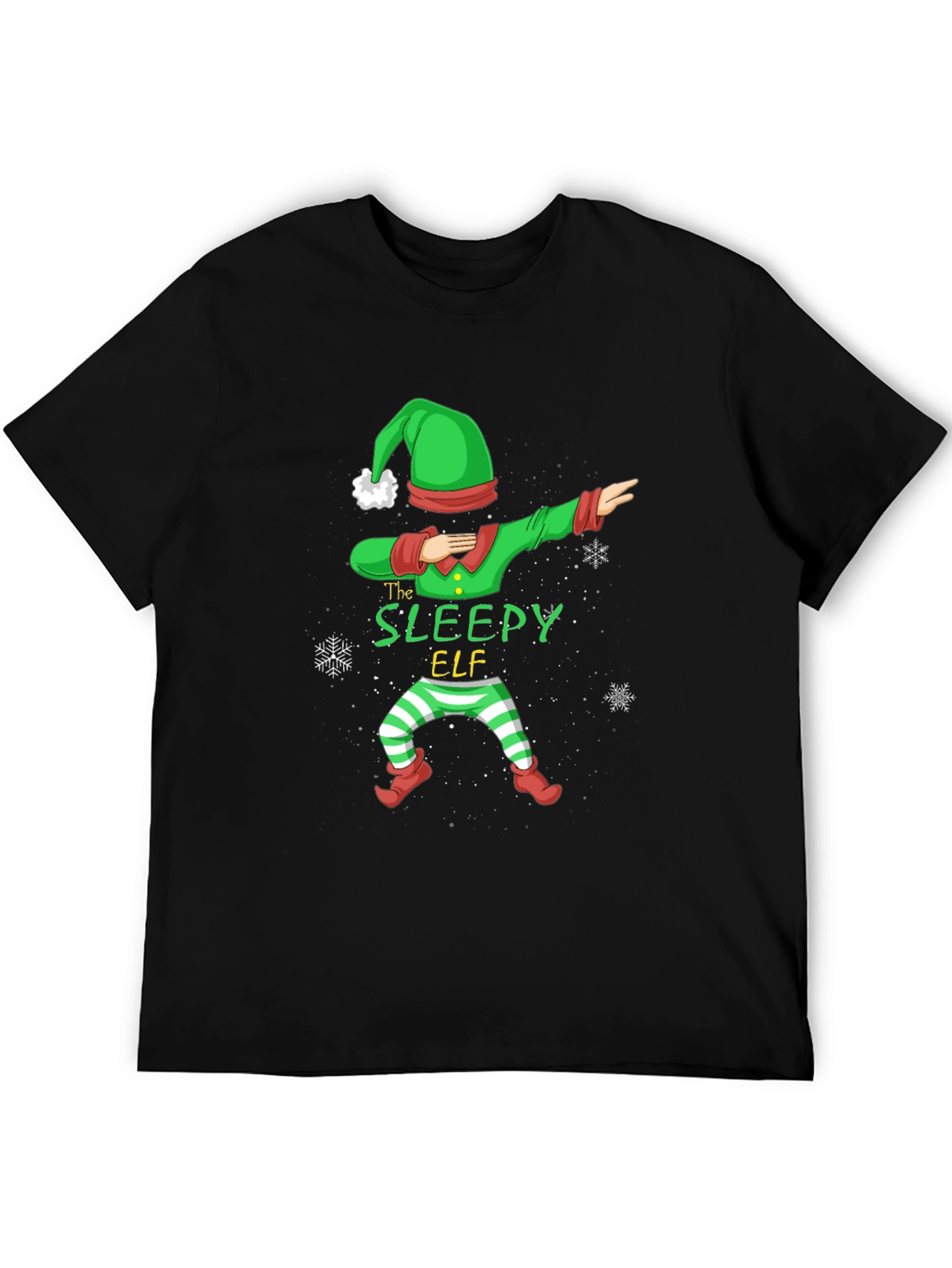Sleepy Elf Dabbing Christmas T-Shirt
