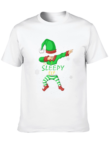 Sleepy Elf Dabbing Christmas T-Shirt