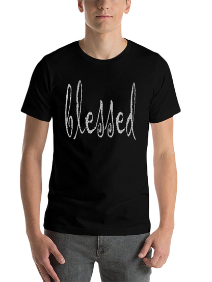 Blessed Graphic Print Black T-Shirt
