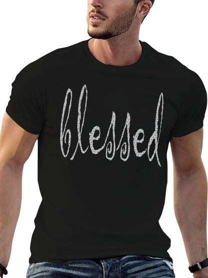 Blessed Graphic Print Black T-Shirt