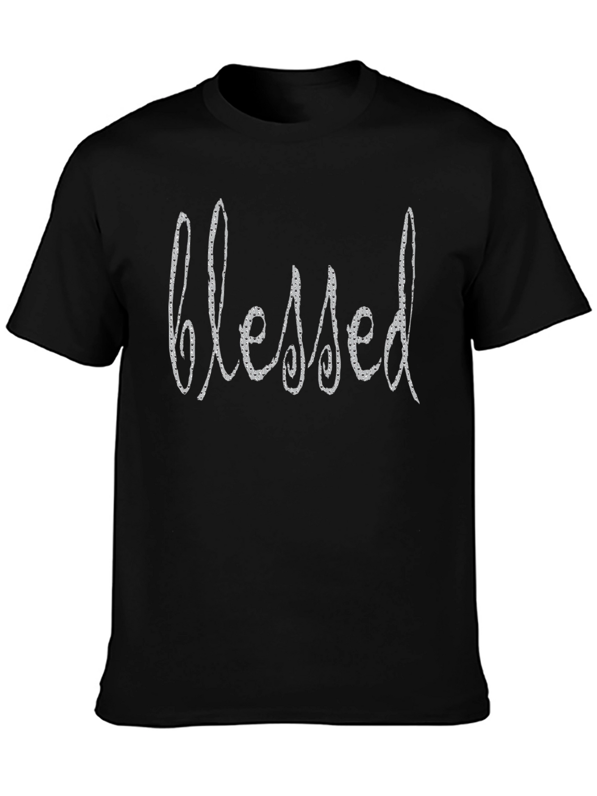 Blessed Graphic Print Black T-Shirt