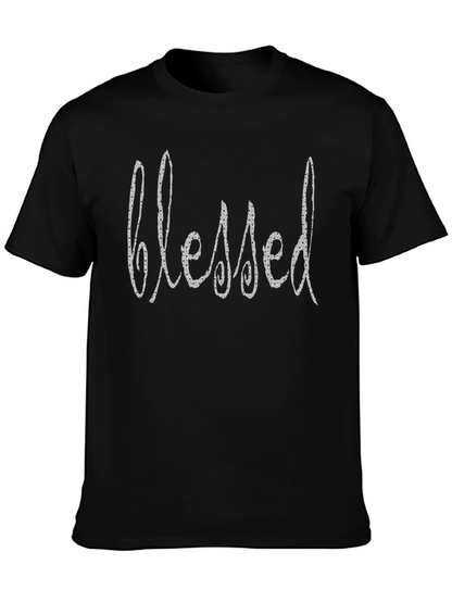 Blessed Graphic Print Black T-Shirt