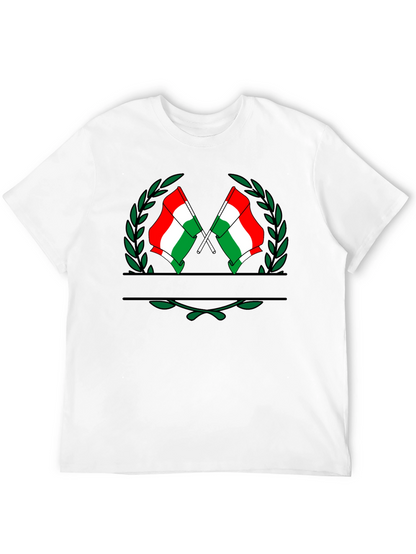 Hungarian Flag Crest Black T-Shirt