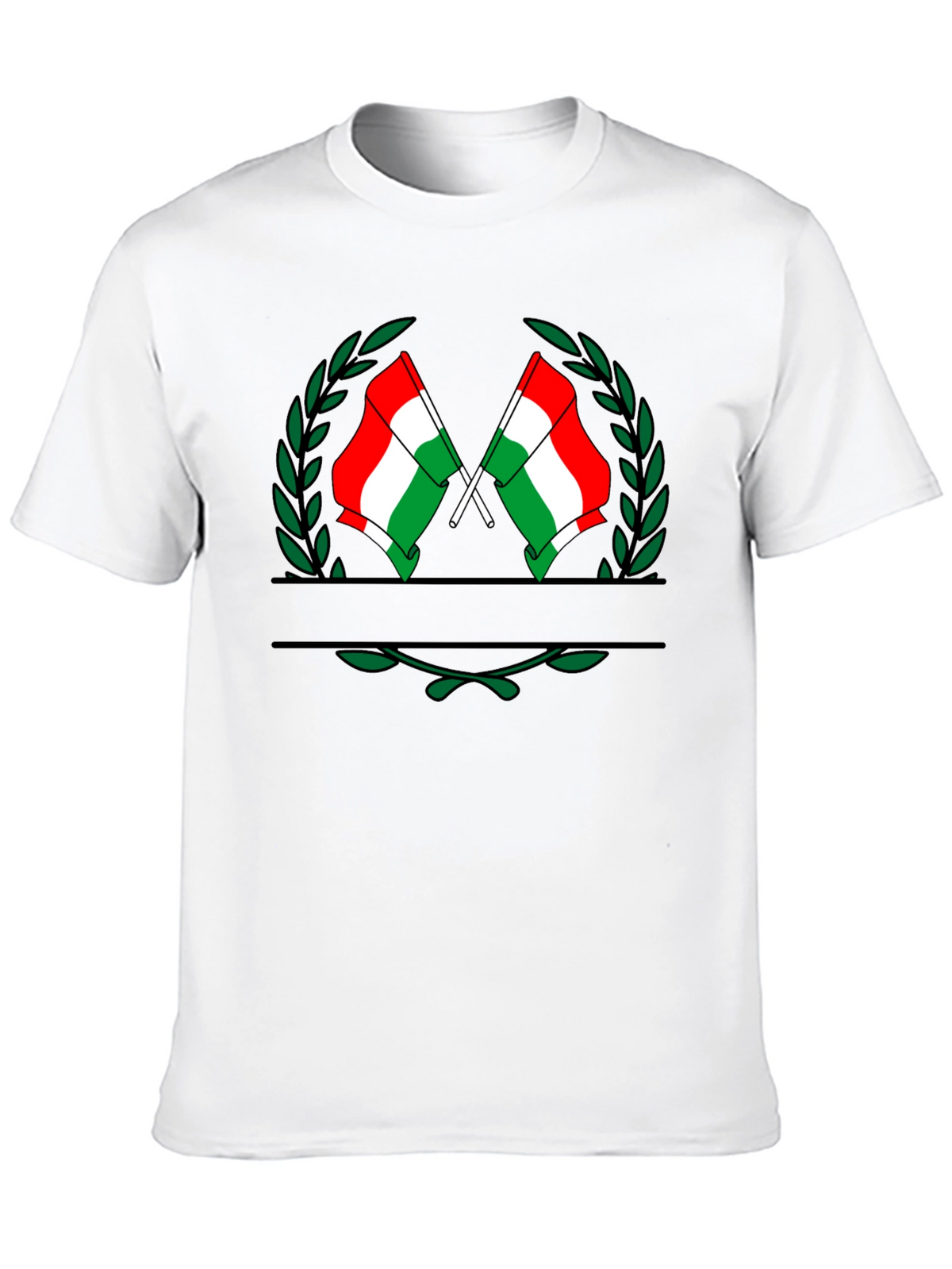 Hungarian Flag Crest Black T-Shirt