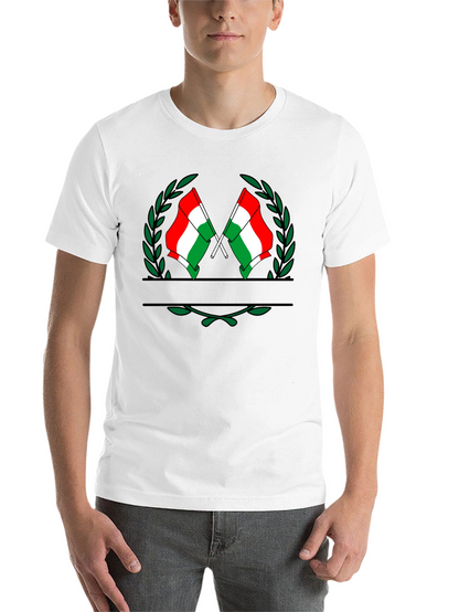 Hungarian Flag Crest Black T-Shirt
