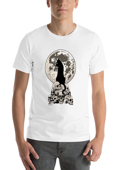 Cat Moon Skulls Graphic Tee