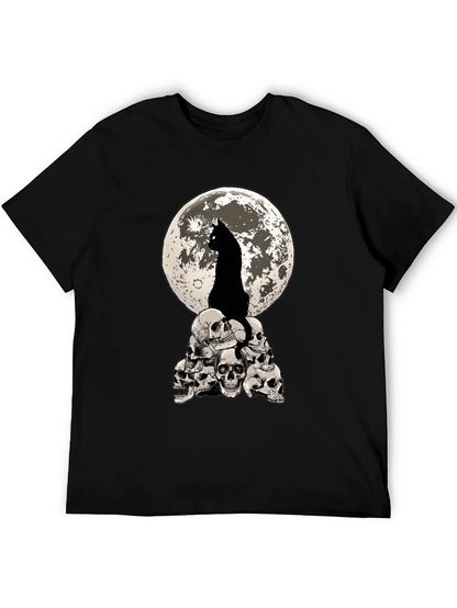 Cat Moon Skulls Graphic Tee