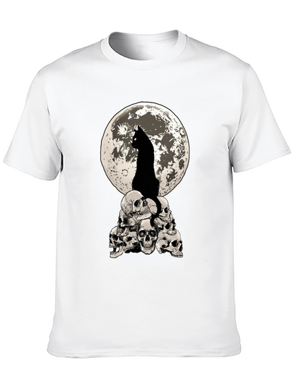 Cat Moon Skulls Graphic Tee