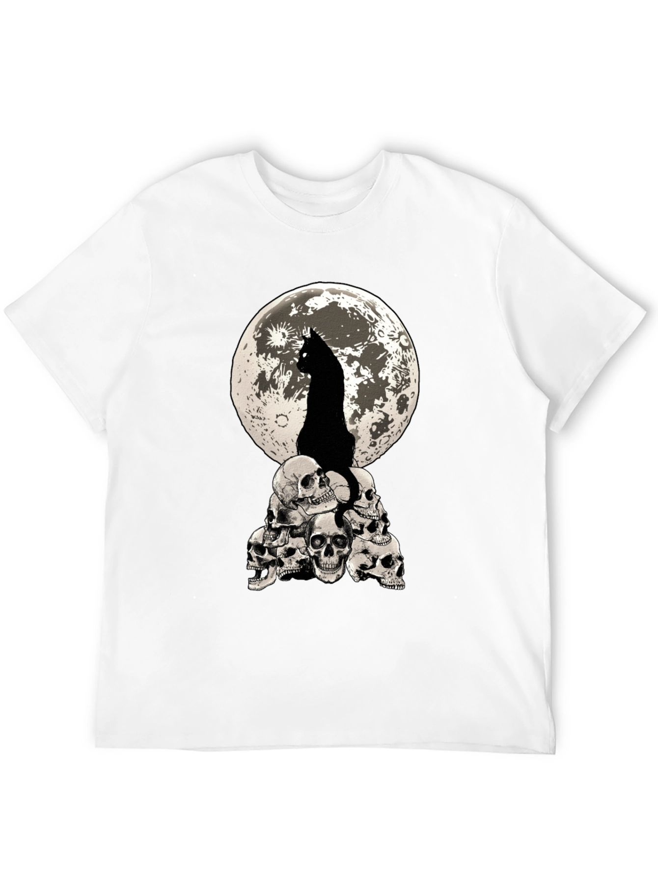 Cat Moon Skulls Graphic Tee