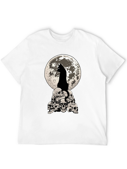 Cat Moon Skulls Graphic Tee