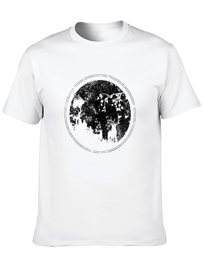 Nature Circle Graphic Tee - Black Cotton Blend