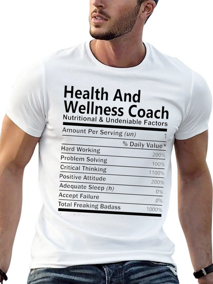 Health and Wellness Coach Funny T-Shirt