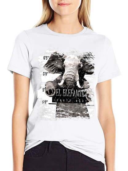El Elefante Mugshot Mens Black Graphic T-Shirt