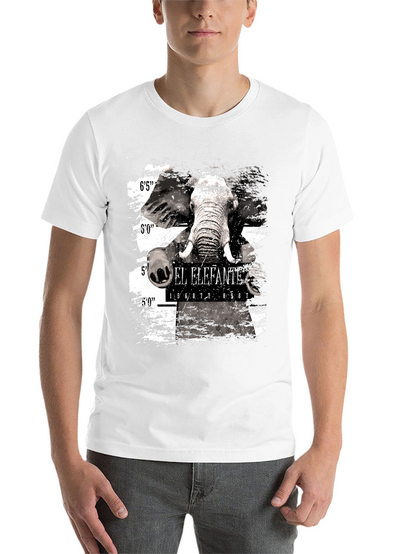 El Elefante Mugshot Mens Black Graphic T-Shirt