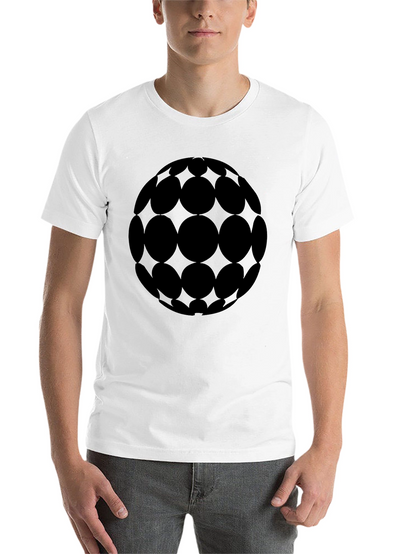 Geometric Sphere Graphic Tee - Stylish Black T-Shirt
