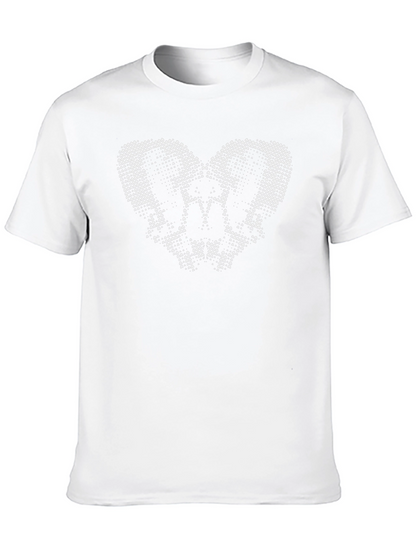 Heart Skull Graphic Black Tee