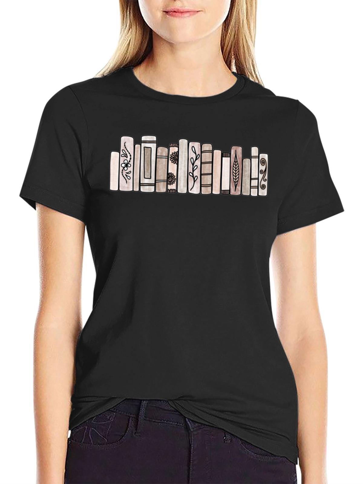 Book Stack Graphic Tee - Stylish & Unique
