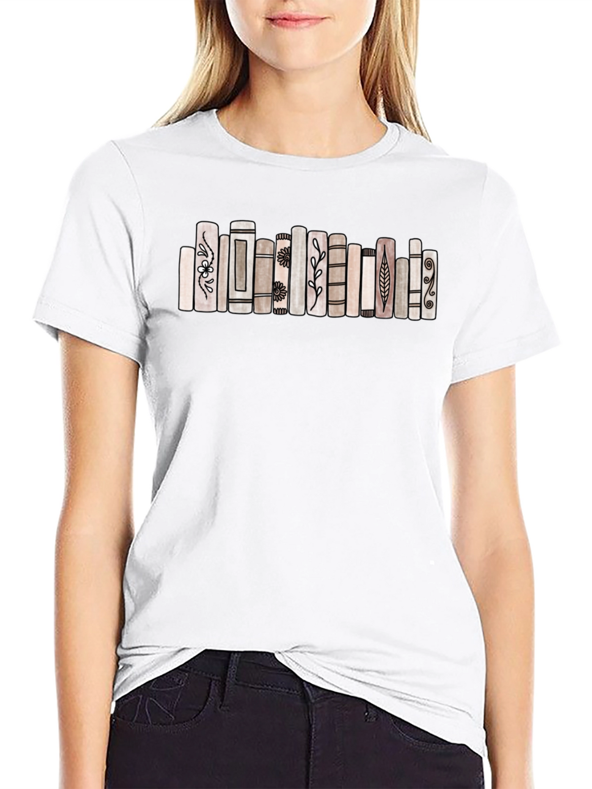 Book Stack Graphic Tee - Stylish & Unique