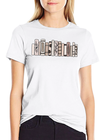 Book Stack Graphic Tee - Stylish & Unique