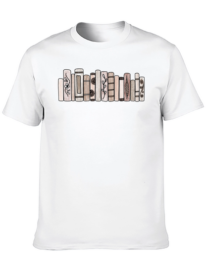Book Stack Graphic Tee - Stylish & Unique