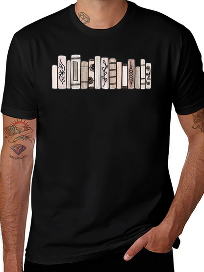 Book Stack Graphic Tee - Stylish & Unique