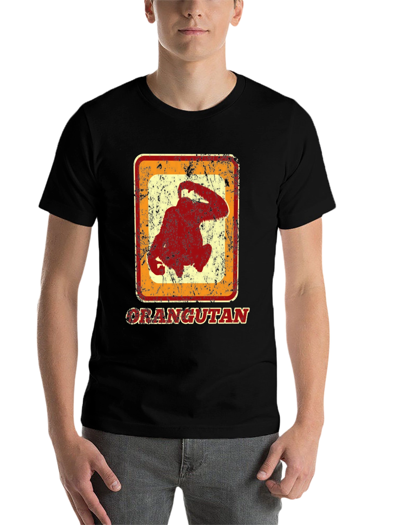 Orangutan Graphic Tee - Retro Style