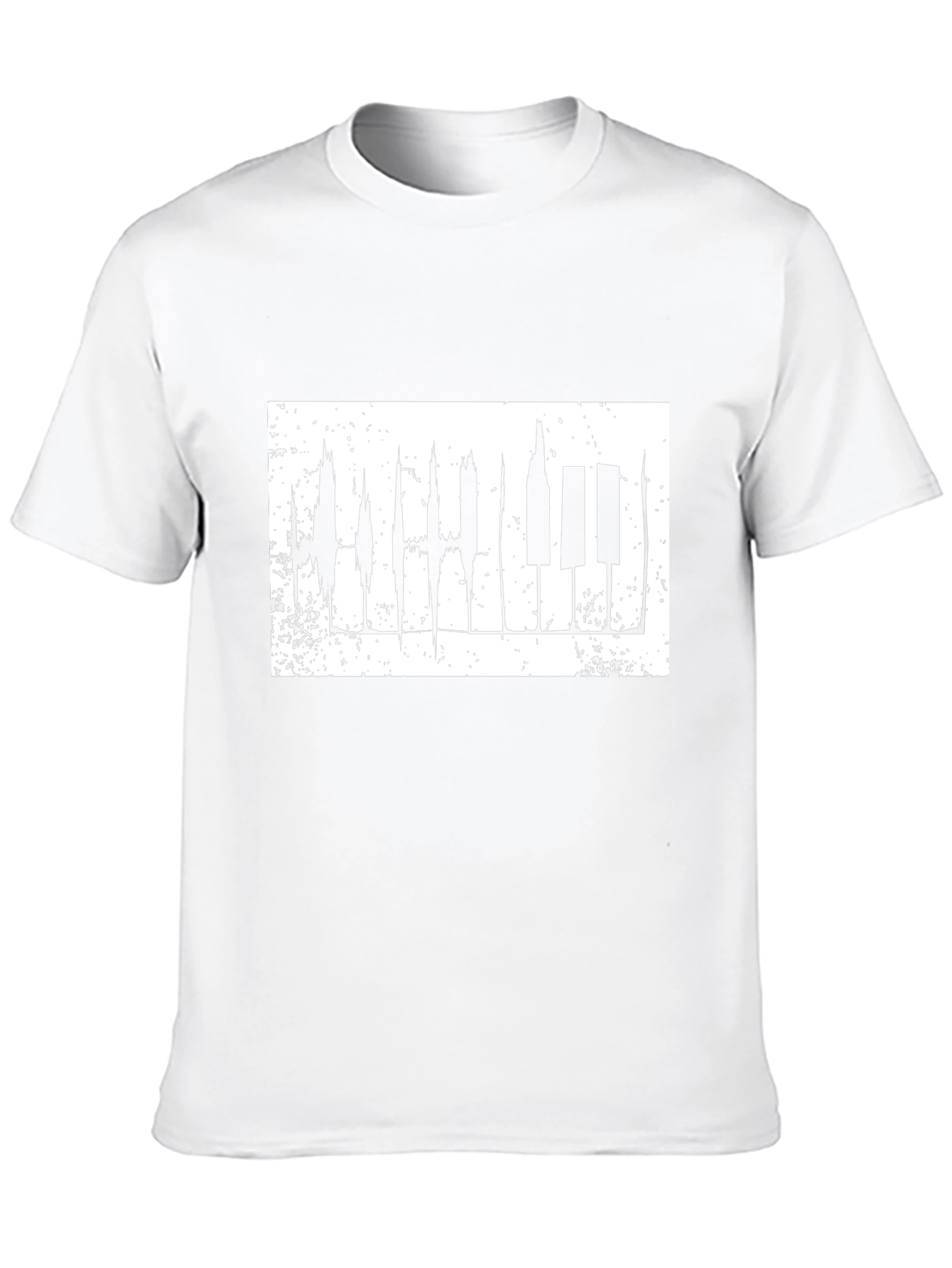 Piano Keys Graphic Black T-Shirt - Music Lover Tee