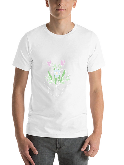 Floral Box Graphic T-Shirt - Stylish Casual Wear