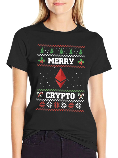 Merry Crypto Ugly Christmas T-Shirt