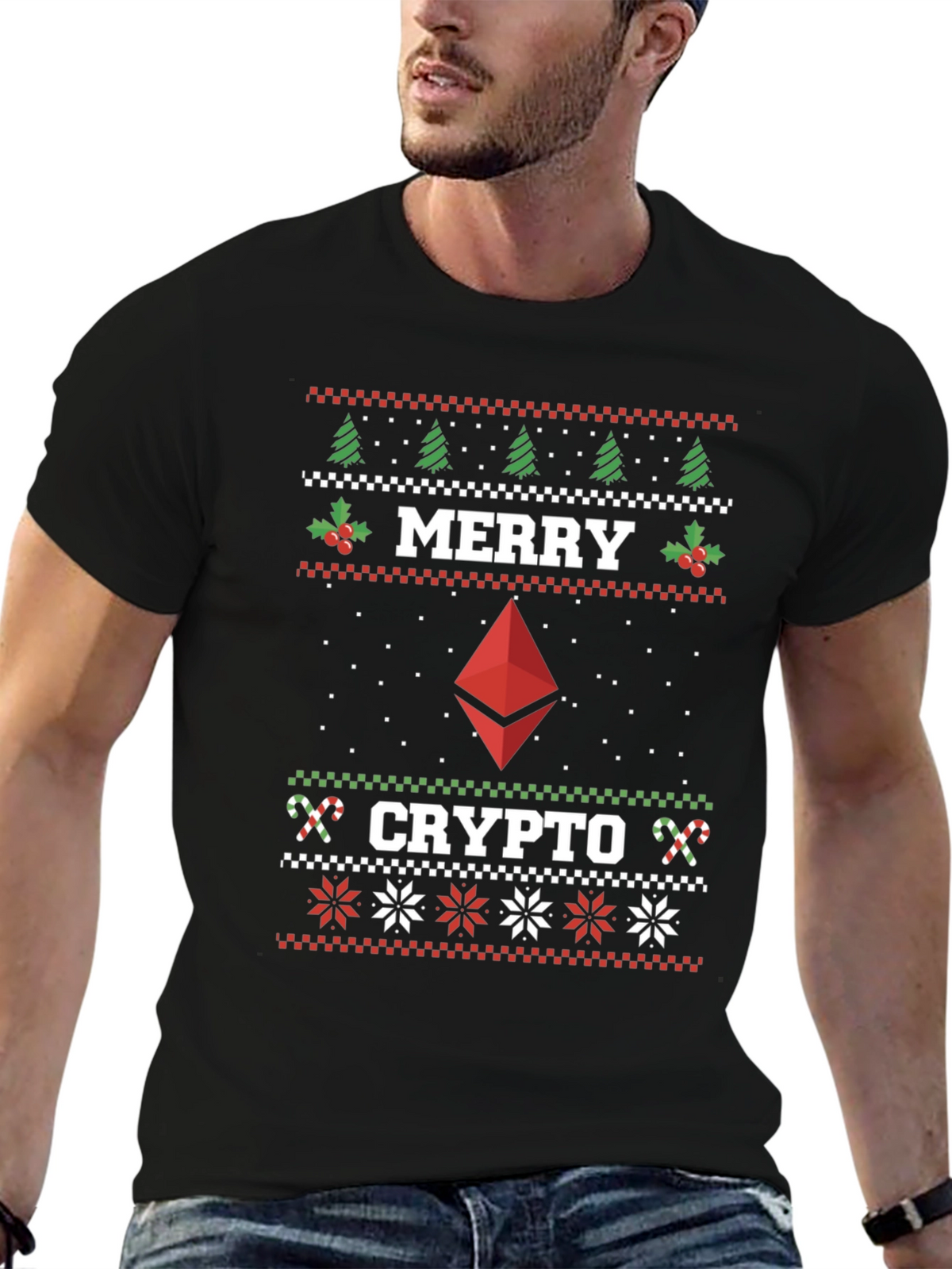 Merry Crypto Ugly Christmas T-Shirt