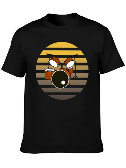 Retro Drum Set T-Shirt - Musician Tee