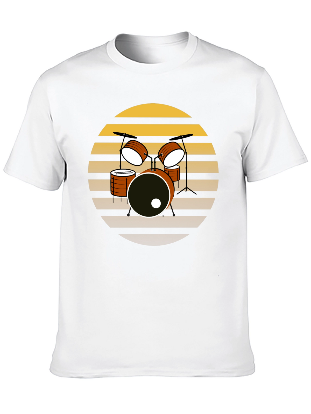 Retro Drum Set T-Shirt - Musician Tee