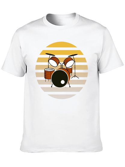 Retro Drum Set T-Shirt - Musician Tee