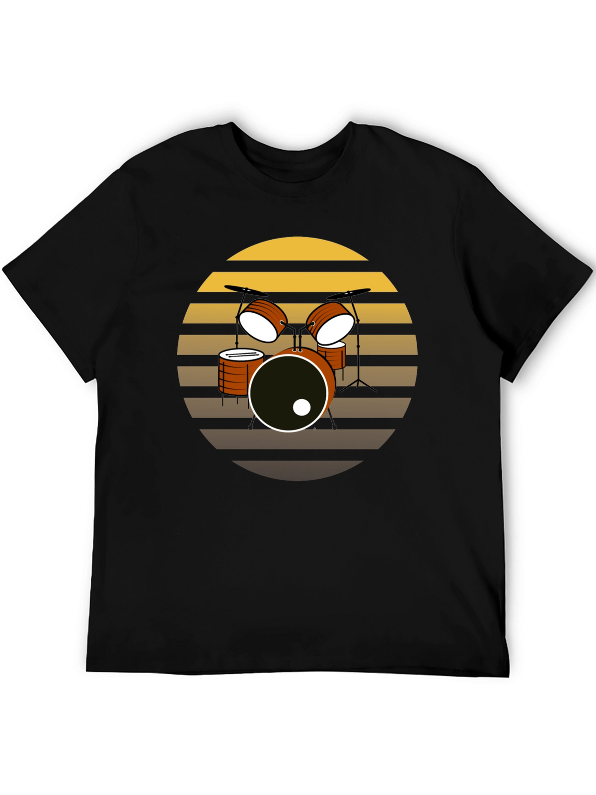 Retro Drum Set T-Shirt - Musician Tee