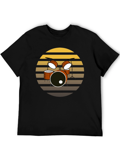 Retro Drum Set T-Shirt - Musician Tee