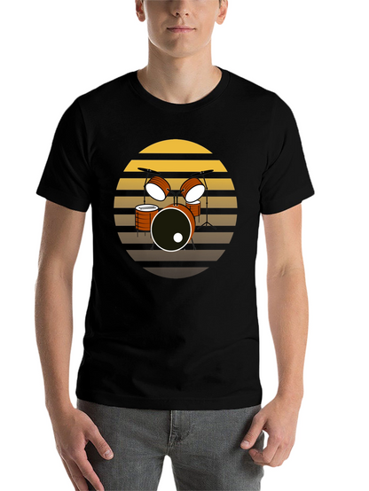 Retro Drum Set T-Shirt - Musician Tee