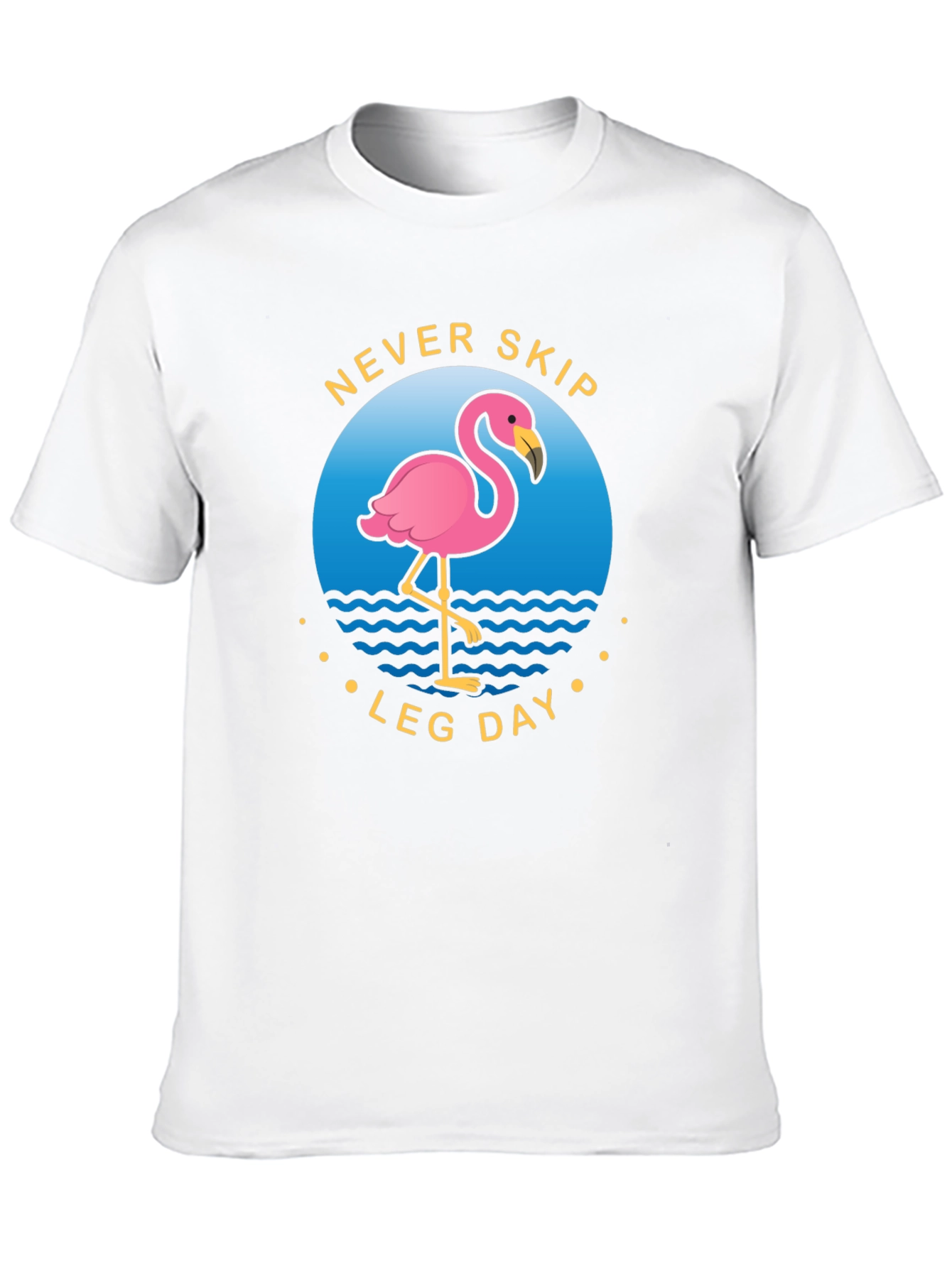 Never Skip Leg Day Flamingo Graphic Tee