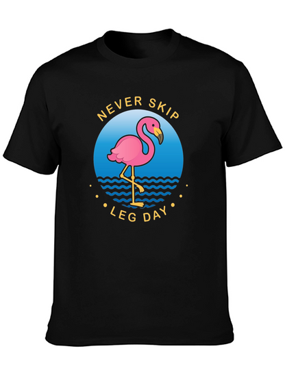 Never Skip Leg Day Flamingo Graphic Tee