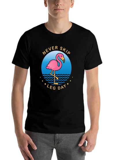 Never Skip Leg Day Flamingo Graphic Tee