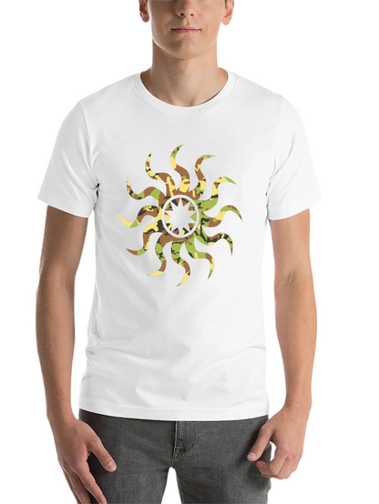 Camo Sunburst Graphic Black T-Shirt