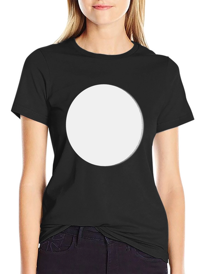 Classic Black T-Shirt with Customizable White Circle