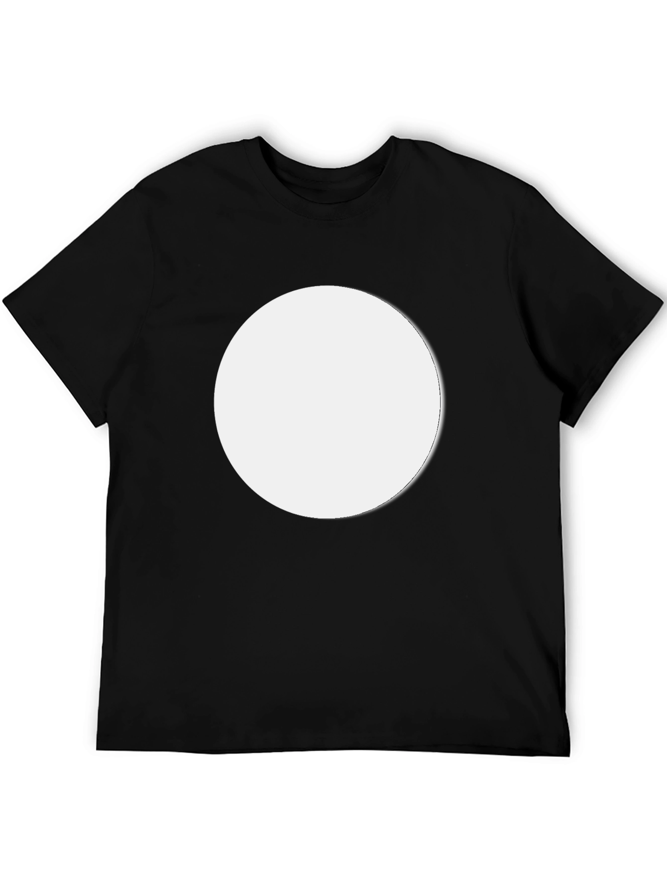 Classic Black T-Shirt with Customizable White Circle