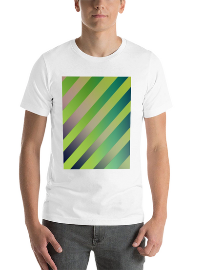 Striped Graphic Print Mens Black T-Shirt