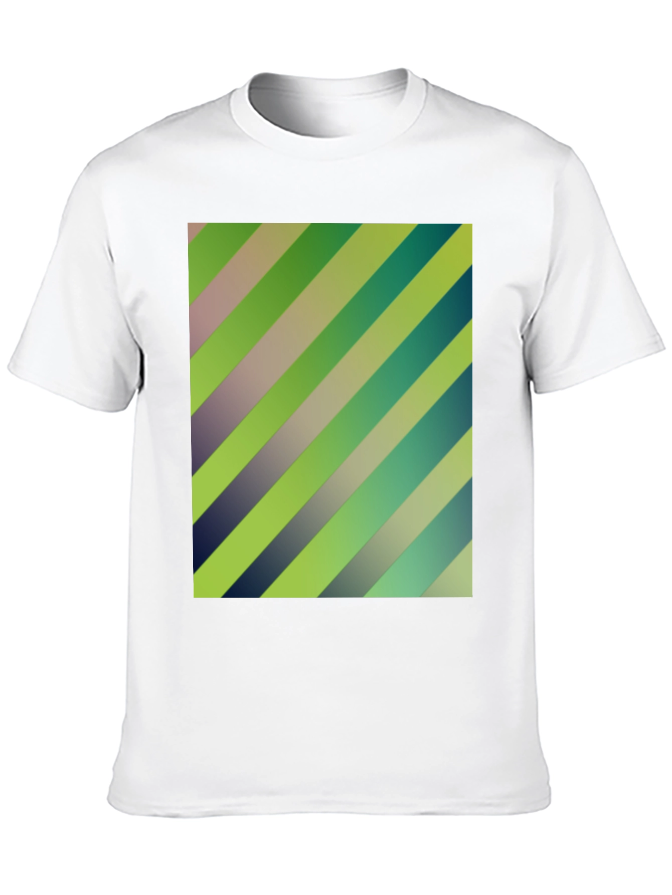 Striped Graphic Print Mens Black T-Shirt