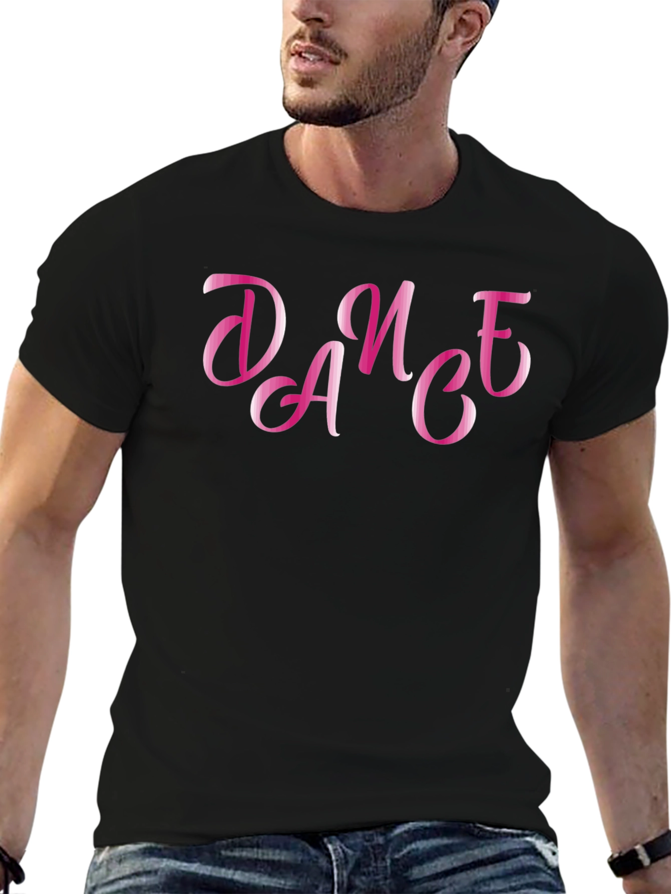 Dance Graphic Tee - Stylish Black T-Shirt