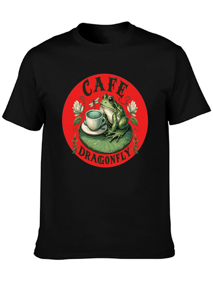 Cafe Dragonfly Frog T-Shirt