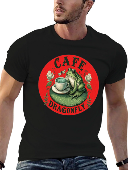 Cafe Dragonfly Frog T-Shirt