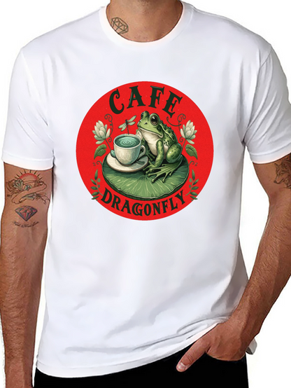 Cafe Dragonfly Frog T-Shirt