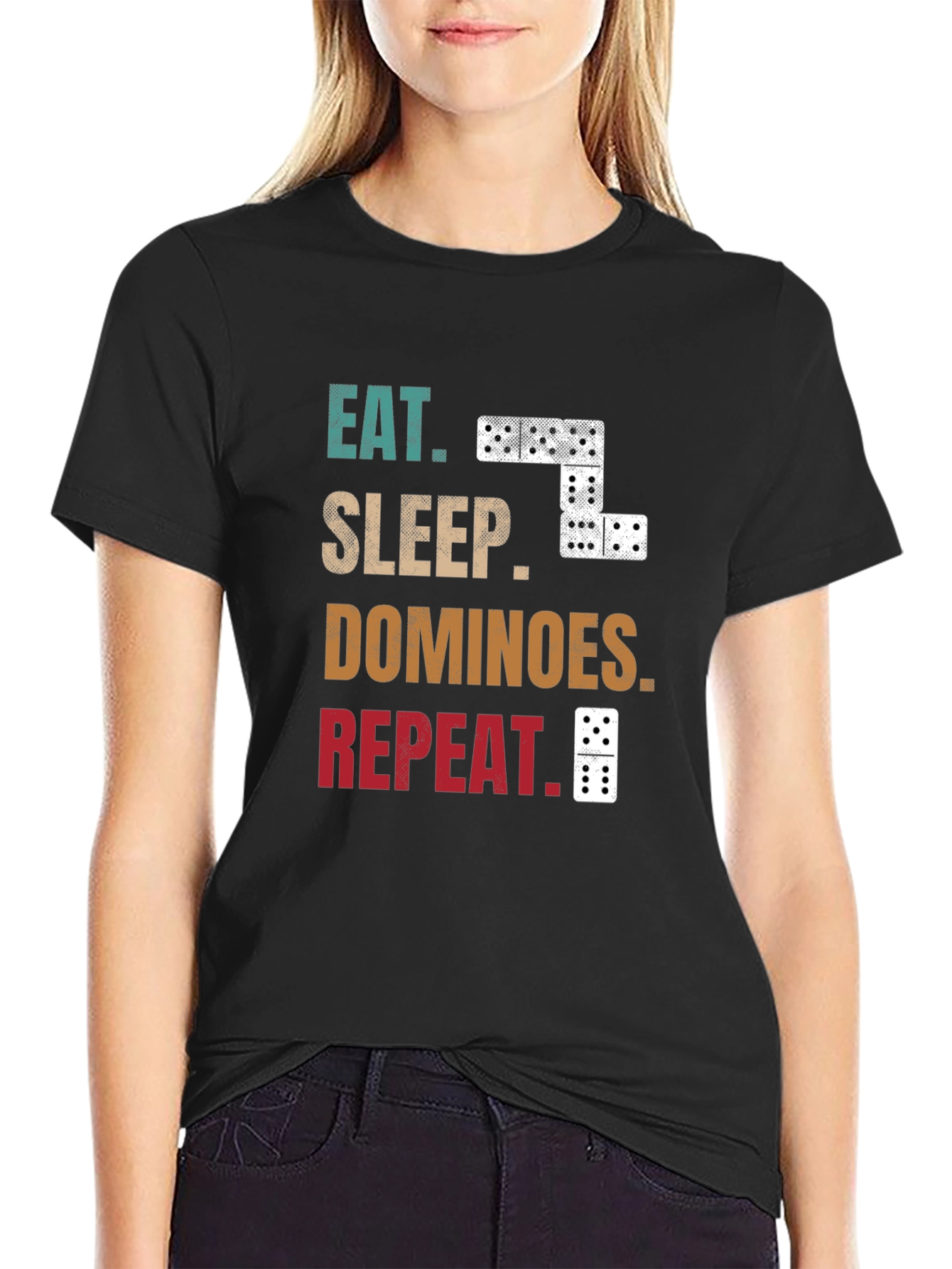 Eat Sleep Dominoes Repeat T-Shirt